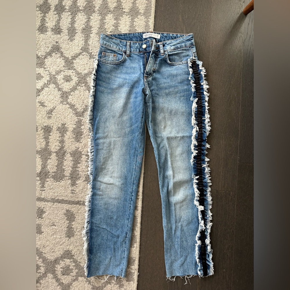 Zara Ruffle Mom Jeans